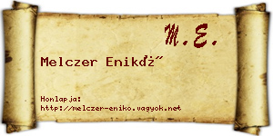 Melczer Enikő névjegykártya